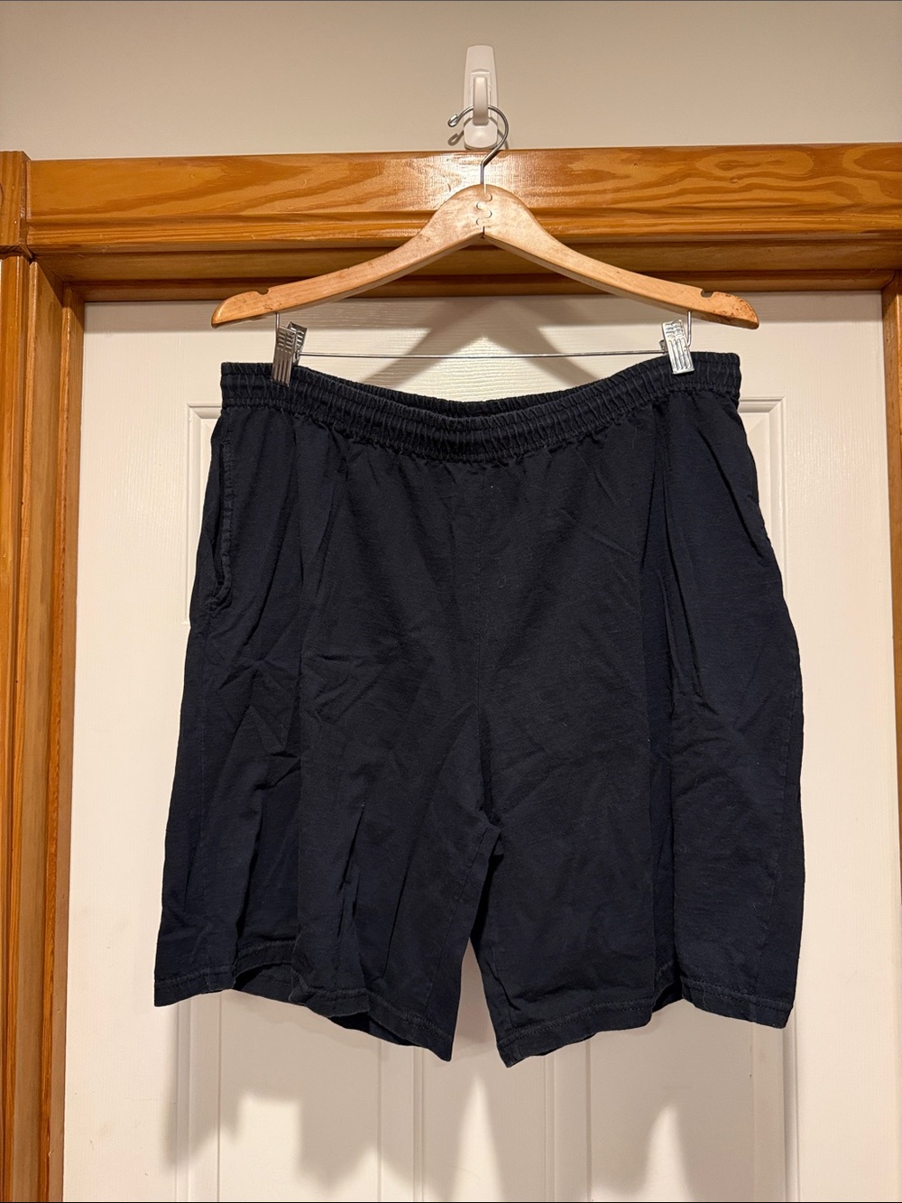 Fruit of the Loom Men's Navy Athletic Shorts with Elastic Waist